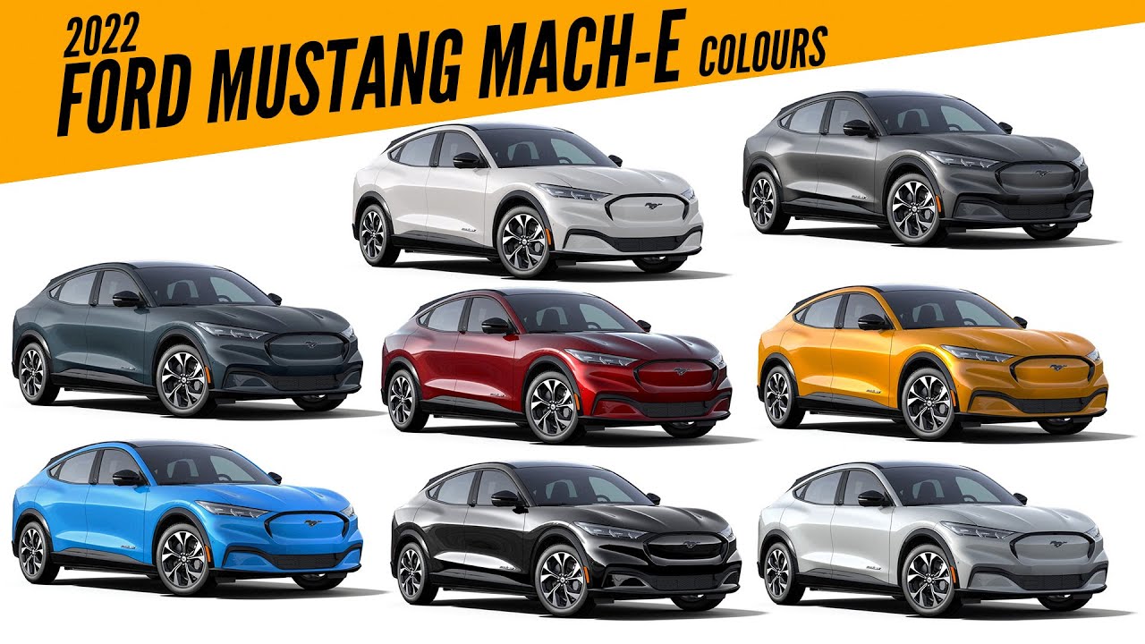 2022 Ford Mustang MachE Premium All Color Options Images