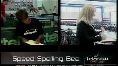 Justin Rudd hosts a spelling bee on the KTLA-TV mo...