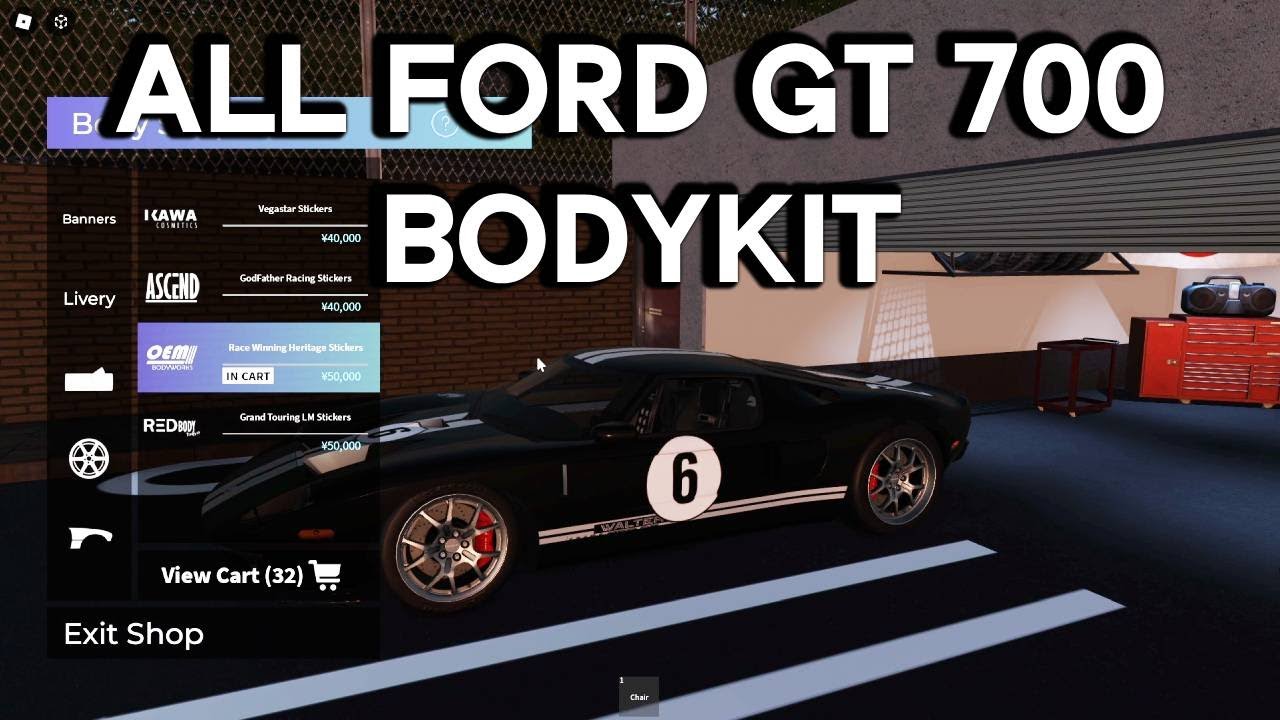 Roblox Midnight Racing: Tokyo | ALL Ford GT 700 Bodykit