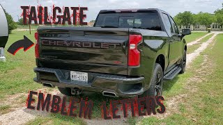 2019-2021 Chevy Silverado Tailgate Decal Letters Chevrolet Decals For Tailgate