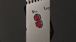 How to draw letter "S" beginner to legend #drawing #tutorial #howtodraw #sketch #art #shorts