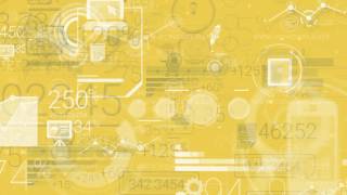 Yellow Corporate Background With Abstract Elements Of Infographics