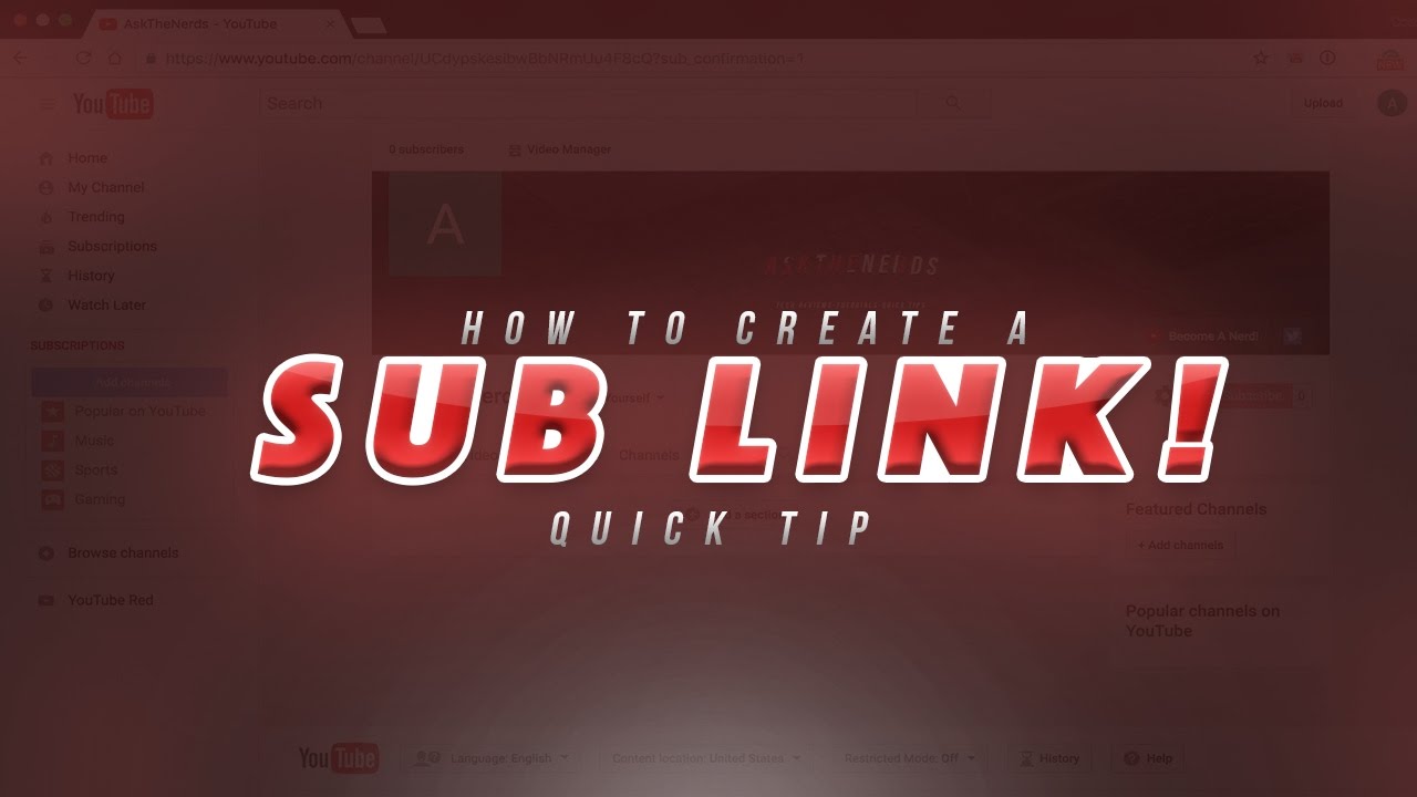 Sub Link How To Make A Sub Link - QUICK TIP - YouTube