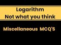 Class 9 Math | Chapter 2 Logarithm | Most Important Miscellaneous MCQs | Board Exam Prep"