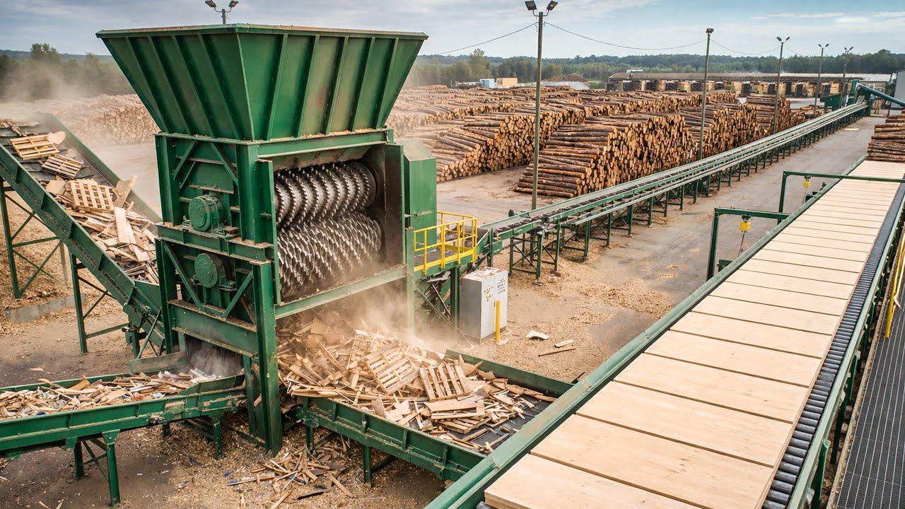 Inside the HIGH-PRESSURE Plywood Factory – How Wood Scraps Become Construction Panels (Full Process)