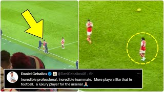 Mohamed Elneny Play 10 seconds against West Ham, and Dani Ceballos reaction.
