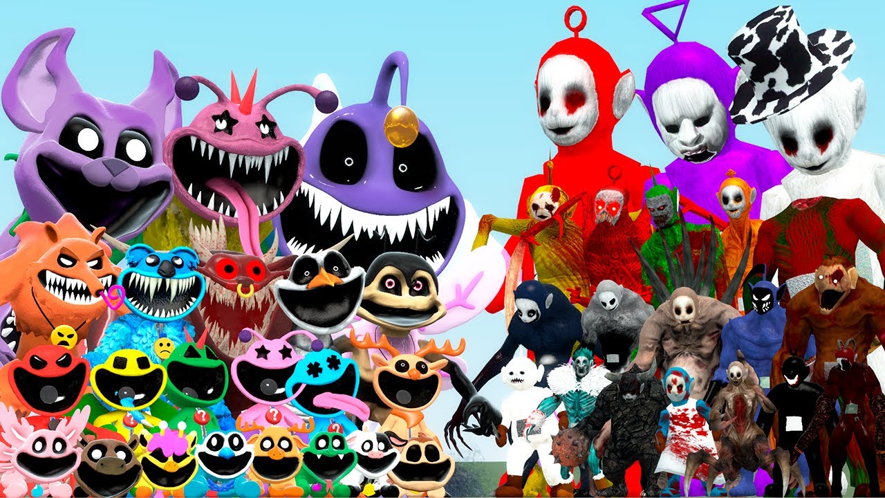 ALL FORGOTTEN SMILING CRITTERS VS HORROR SLENDYTUBBIES FAMILY (Garry's Mod)