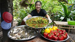 Bule crabs, belle pepper, chili cooking / Yummy blue crabs recipes / Cooking with Sreypov