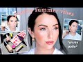 *natural lighting* summery peach makeup GRWM outside // in-depth technique