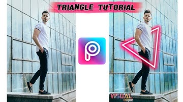 Triangle Photo Editing Tutorial Glowing Neon Triangle effect picsart tutorial | Picsart Unique photo