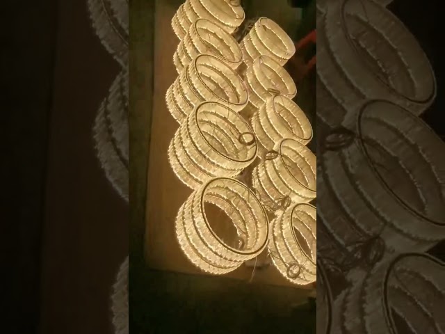 Crystal ring LED chandeliers crafted in China