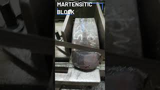 CUTTING MARTENSITIC FORGED BLOCK PRIOR GRAINS FLOW IN METALLURGICAL TESTING LABORATORY (MICRO. TEST)