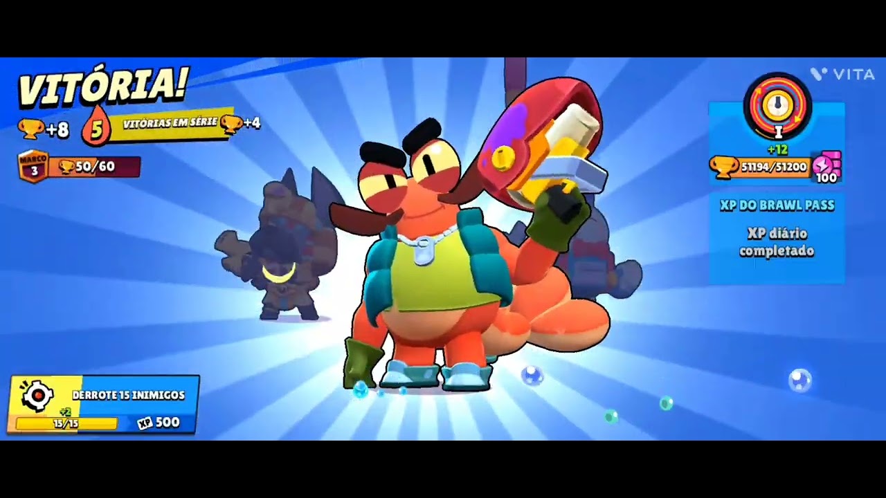 Jogando brawl pra ver se eu consigo a hipercarga do doug, deu errado ( vídeo 6 )