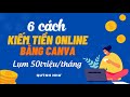 Top 6 cách kiếm tiền online không cần vốn từ Canva mới nhất | Học thiết kế Canva