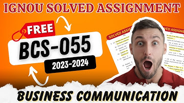 BCS-055 Solved Assignment 2023-24 | IGNOU BCA Free Assignment Solution SEM 5 BCS 55 | By ISM