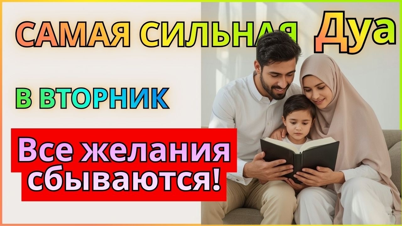 САМАЯ СИЛЬНАЯ ДУА В ВТОРНИК! ЖЕЛАНИЯ СБУДУТСЯ, ПРОБЛЕМЫ ИСЧЕЗНУТ!