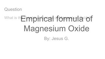 MgO Empirical Formula