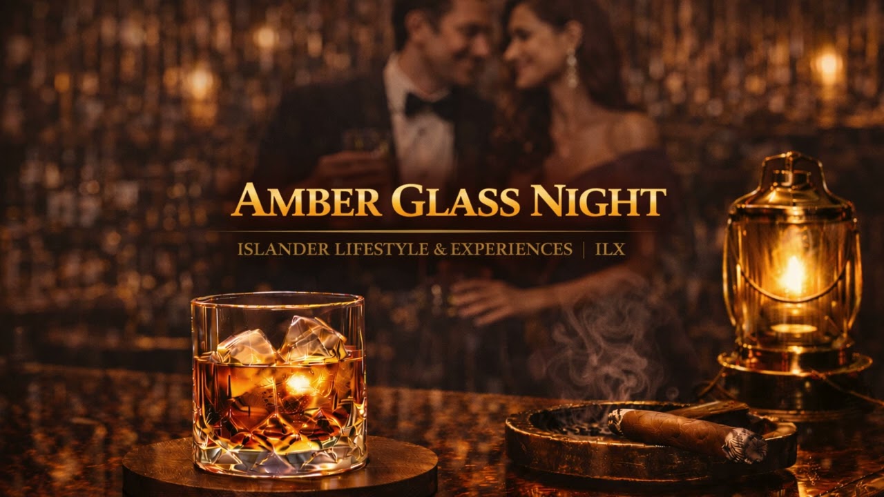 🥃 AMBER GLASS NIGHT #AmberWhiskey #NightLounge #BarVibes