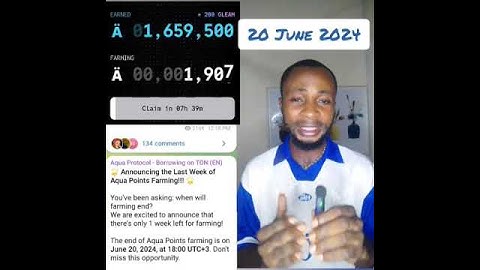 Farming Ended, Listing And Withdrawal soon.. #Aquaprotocol #gleam #shorts #telegramairdrop