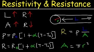 Resistivity and Resistance Formula, Conductivity, Temperature Coefficient, Physics Problems