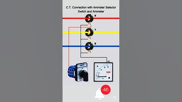 Electrical (C.T) connected with Ammeter selector switch and connection#electrician#shorts#ammeter#dp
