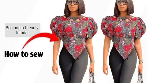 How to sew this basque waistline top || Simple ankara blouse tutorial || Sewing tutorial