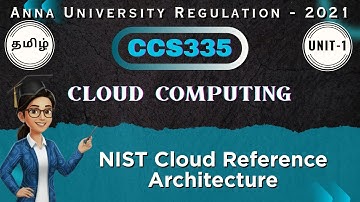 NIST Cloud Reference Architecture in Cloud Computing in tamil||CCS335||Unit-1||Anna university.