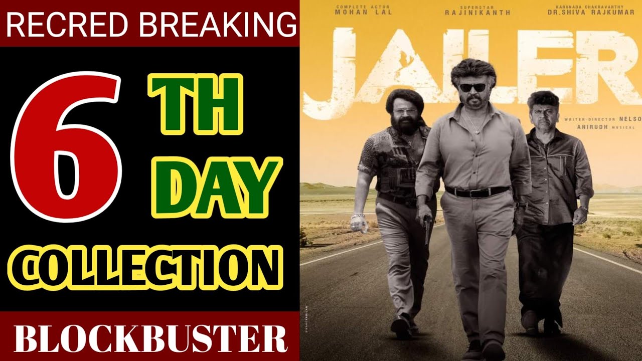 Jailer Movie 6th Day Box Office Collection । Jailer Box Office Collection । Rajinikanth