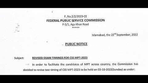 Public Notice - Revised Exam Timings For CSS MPT-2023.pdf