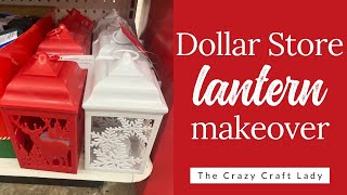Dollar Store Lantern Transformation - to look like metal