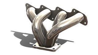 SolidWorks Tutorial #325 : Exhaust manifold 2 ( 3D sketching)