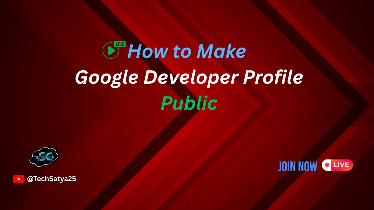 How to Make Your Google Developer Profile Public | Step-by-Step Guide ...