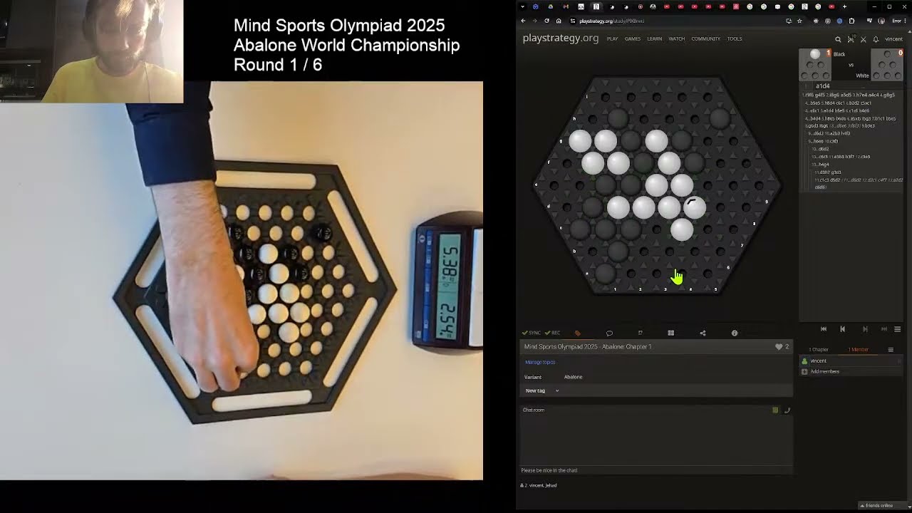 Mind Sports Olympiad 2025 - Abalone World Championship