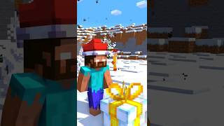 Help Herobrine Open Gift From Santa (Bones - Imagine Dragons) #Shorts #Bones #Minecraftshorts