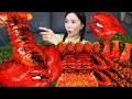 대왕 랍스터 🦞 오징어 팽이버섯 해물찜 먹방 레시피 ! Super Giant Lobster Seafood boil Enokimushrooms Mukbang ASMR Ssoyoung