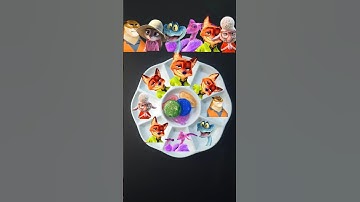 Zootopia Color Mixing (part 25) #zootopia2 #satisfying #colors #judyhopps #nickwilde