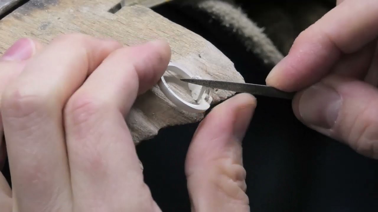 Shaping the Under Bezel on a 3 Stone Ring