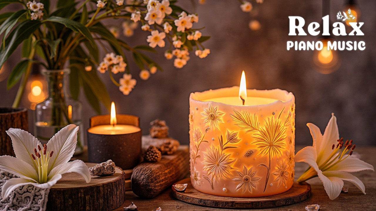 Фортепиано, спокойная атмосфера при свечах 🌙 Облегчение бессонницы, тревоги и депрессии | Спокойств