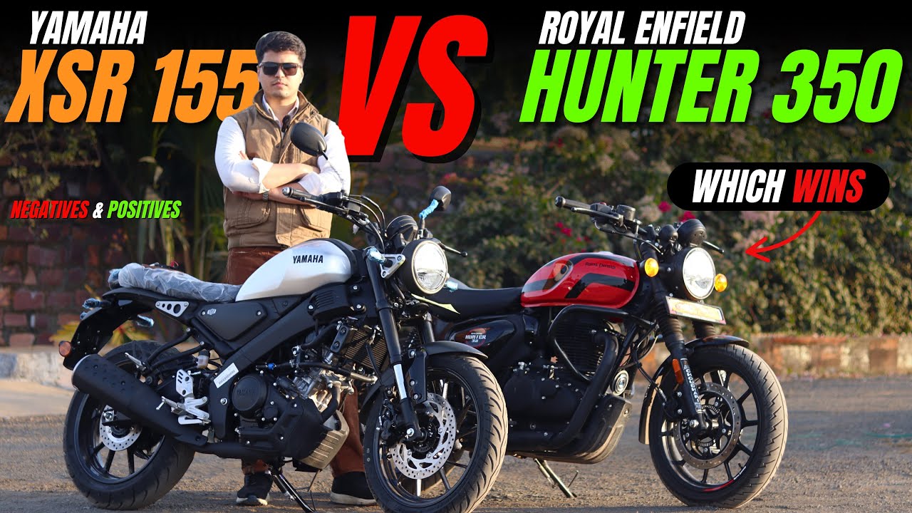 Yamaha XSR155 против Royal Enfield Hunter 350 | Какой ретро-мотоцикл стоит купить в 2025 году?