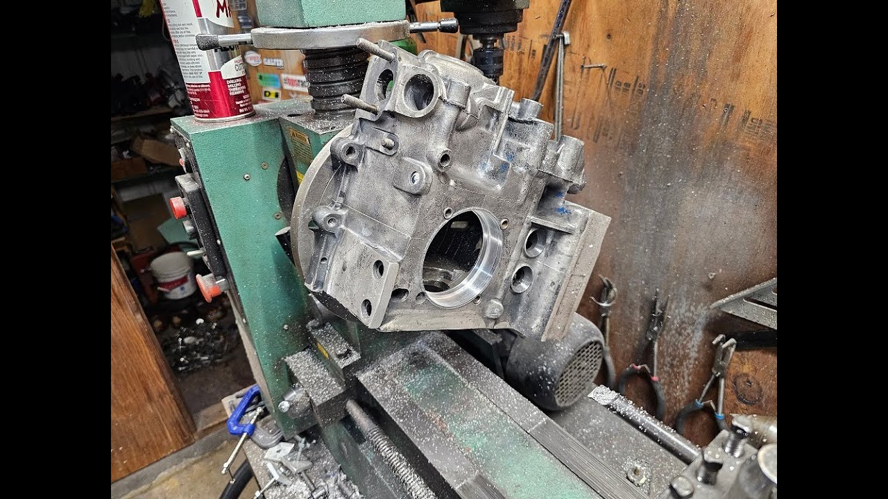 1/2 VW Build Part 10 Boring the Case for 94MM Cylinders YouTube