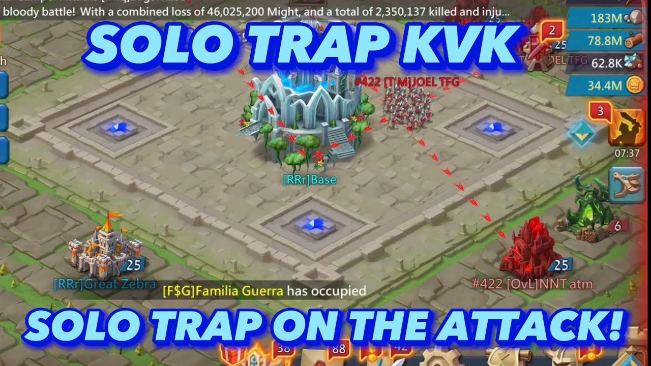 Solo Trap KvK! 4 Way KvK | Solo Trap On the Attack! Lords Mobile - YouTube