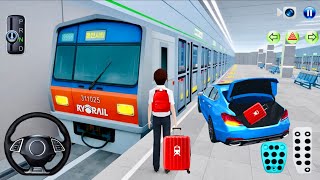 SuperCar vs Subway MetroRail vs SpaceX Rocket 🚗🚇🚀 Who is Fastest? | 3D Driving Class 2026 screenshot 4