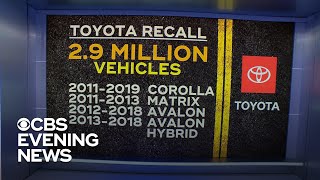 Toyota recalls 2.9 million vehicles over air bag issue