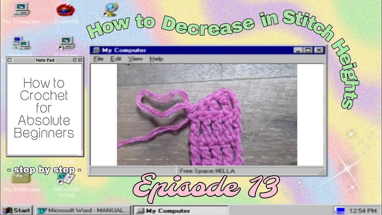 How to Crochet for Absolute Beginners | Decrease in ST Heights Tutorial ...