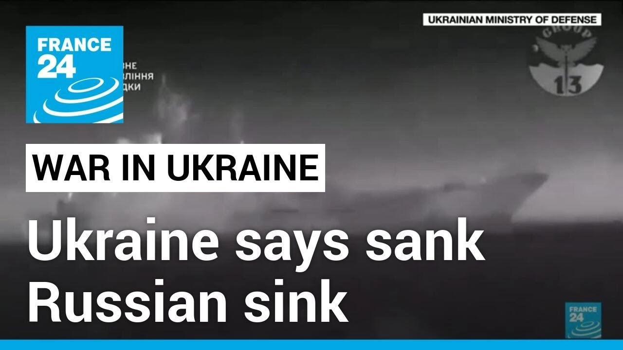Ukrainian military says it sank a Russian landing ship in the Black Sea ...