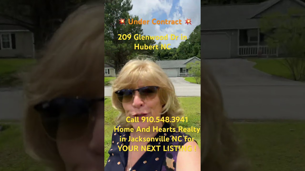 💥 UNDER CONTRACT 💥 209 Glenwood Drive in Hubert NC 👍 Home And Hearts Realty @ 910.548.3941