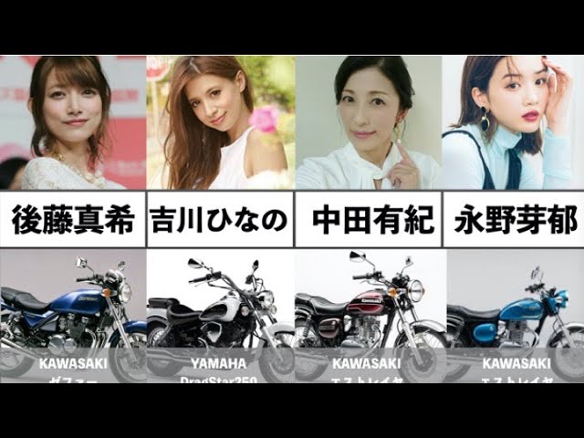 バイク乗りの女性芸能人まとめ Youtube バイク乗りの女性芸能人まとめ Youtube