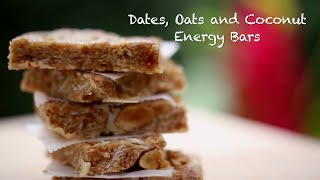 How To Make Healthy Date & Oats Energy Bar || 2 Minute Snacks