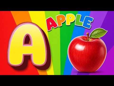 🍎 A is for Apple Phonics Song ⭐️ | Learn 123 Number Counting & Colors | Preschool Rhymes ✨
