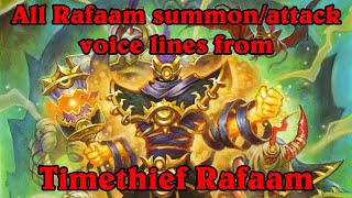 Hearthstone - All Timethief Rafaam Summon And Attack Voice Lines